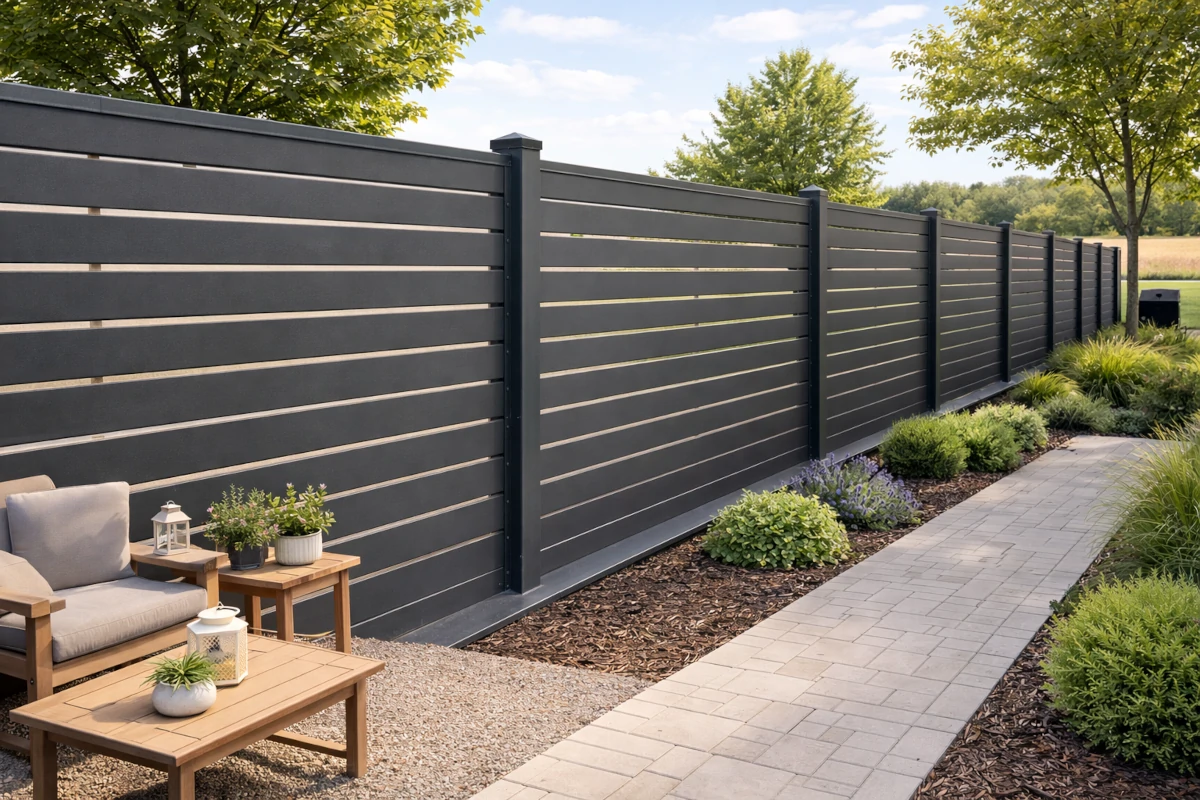 Stâlpi de gard metalici vopsiți electrostatic – stoc real